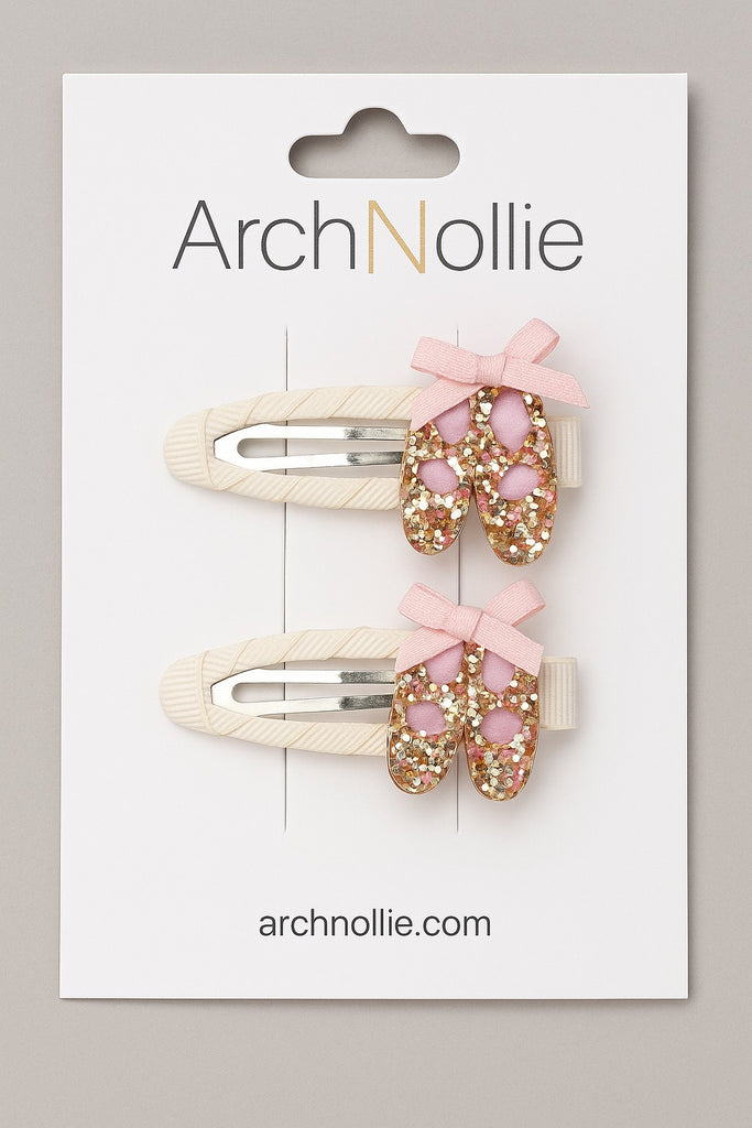 Twinkle Toes Ballet Hair Clips – Set of 2