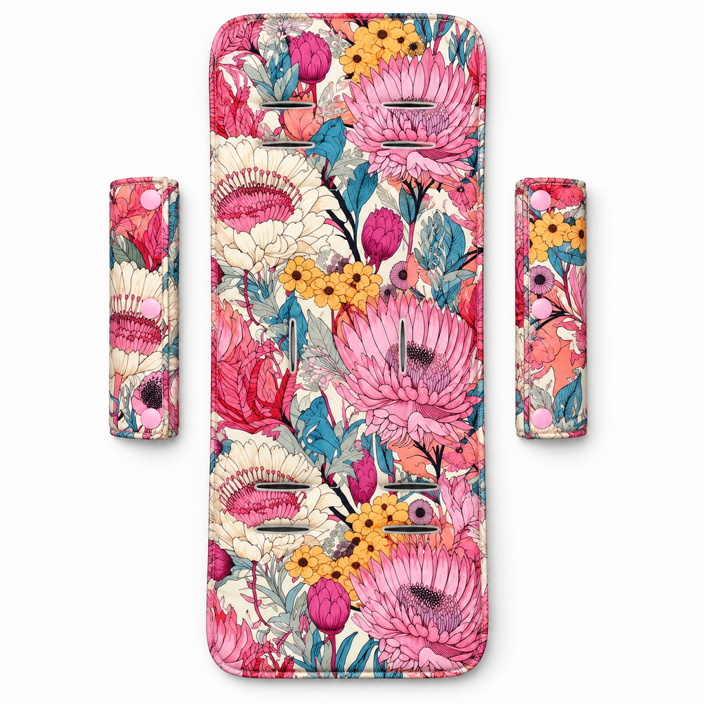 Australian Florals Reversible Pram Liner