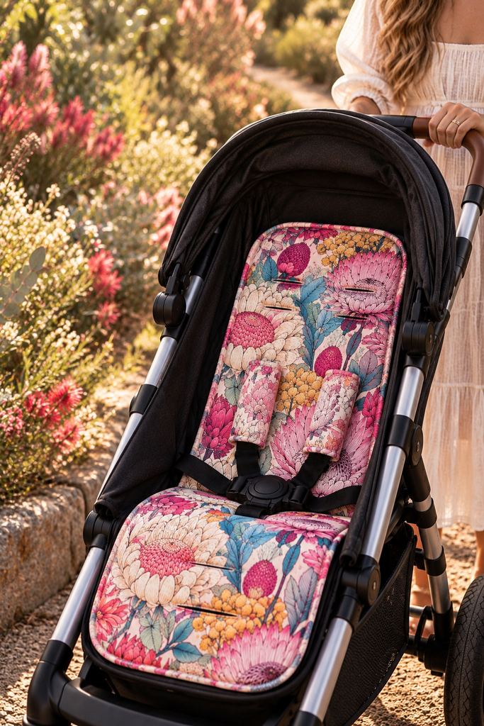 Australian Florals Reversible Pram Liner