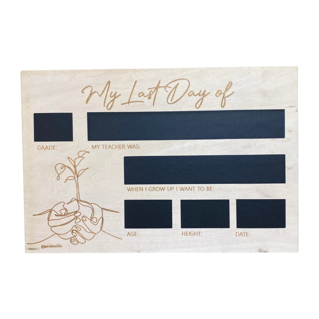 Growing Reversible First Day / Last day Memory boards Growing