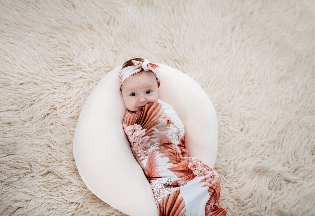 Pampas Grass Gift Set Jersey Swaddle with accessories Pampas Grass Jersey