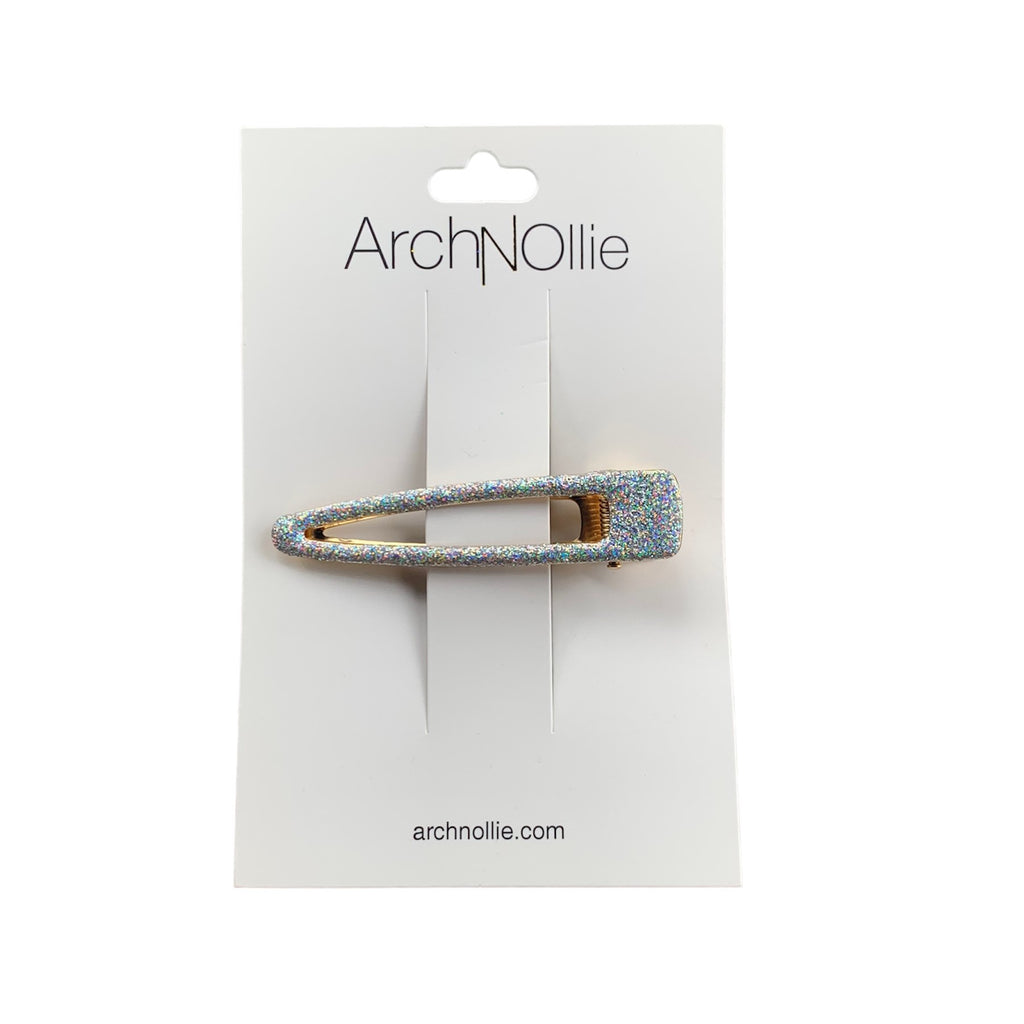 Academy Silver glitter clip