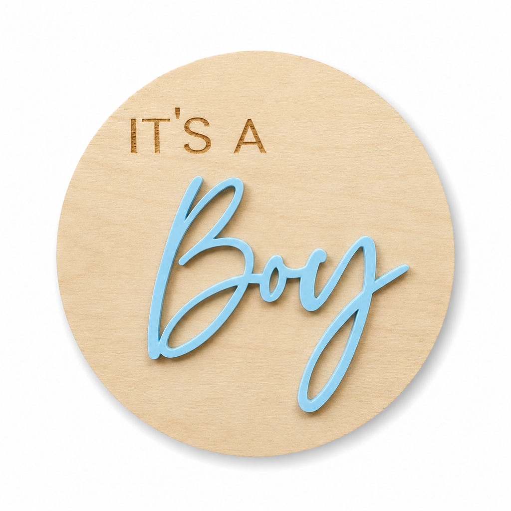 It's a Boy - Blue Milestone Disc Sml
