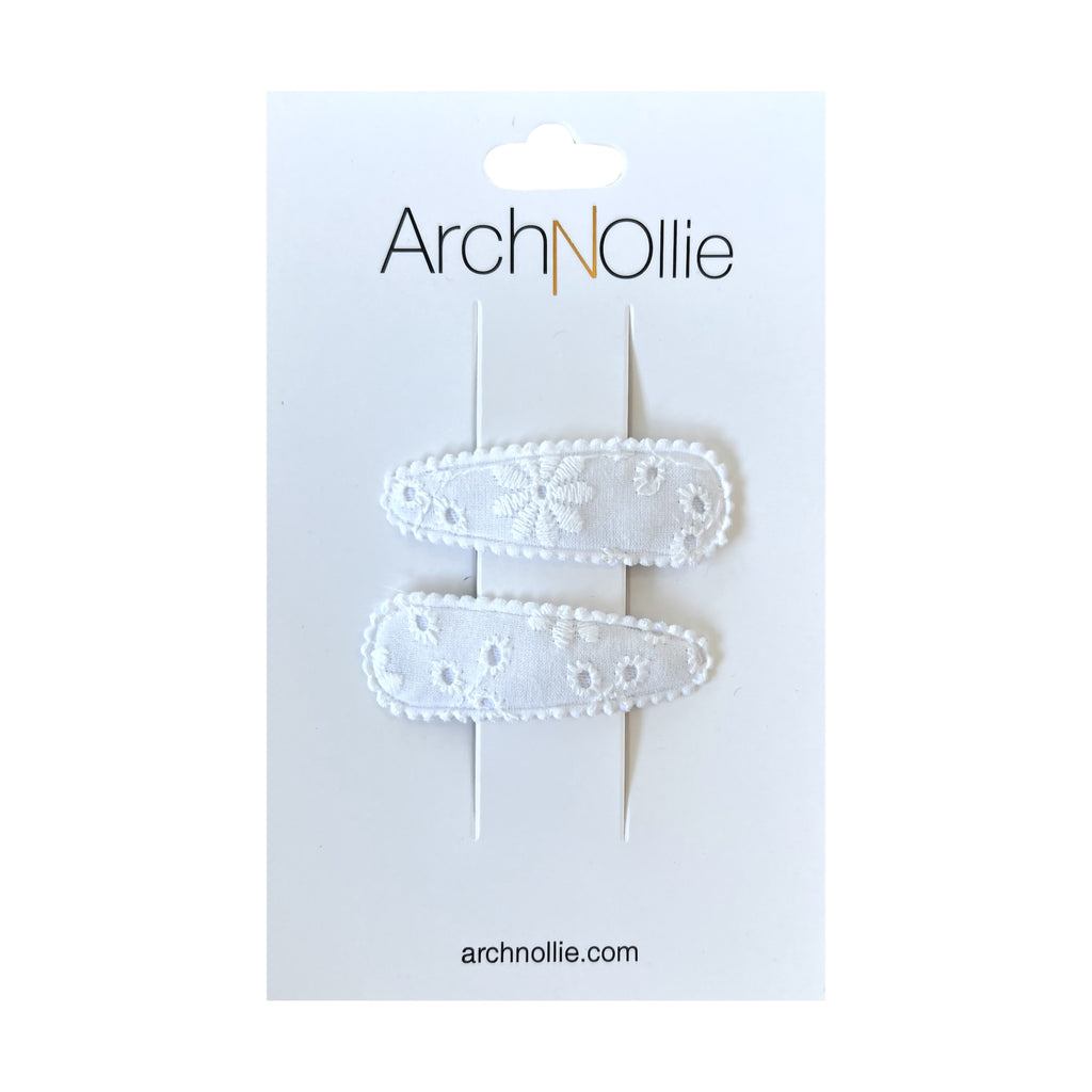 Broderie Anglaise Twin Pack - White