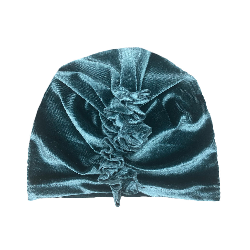 Velvet Ruffle Turban - Multiple colours