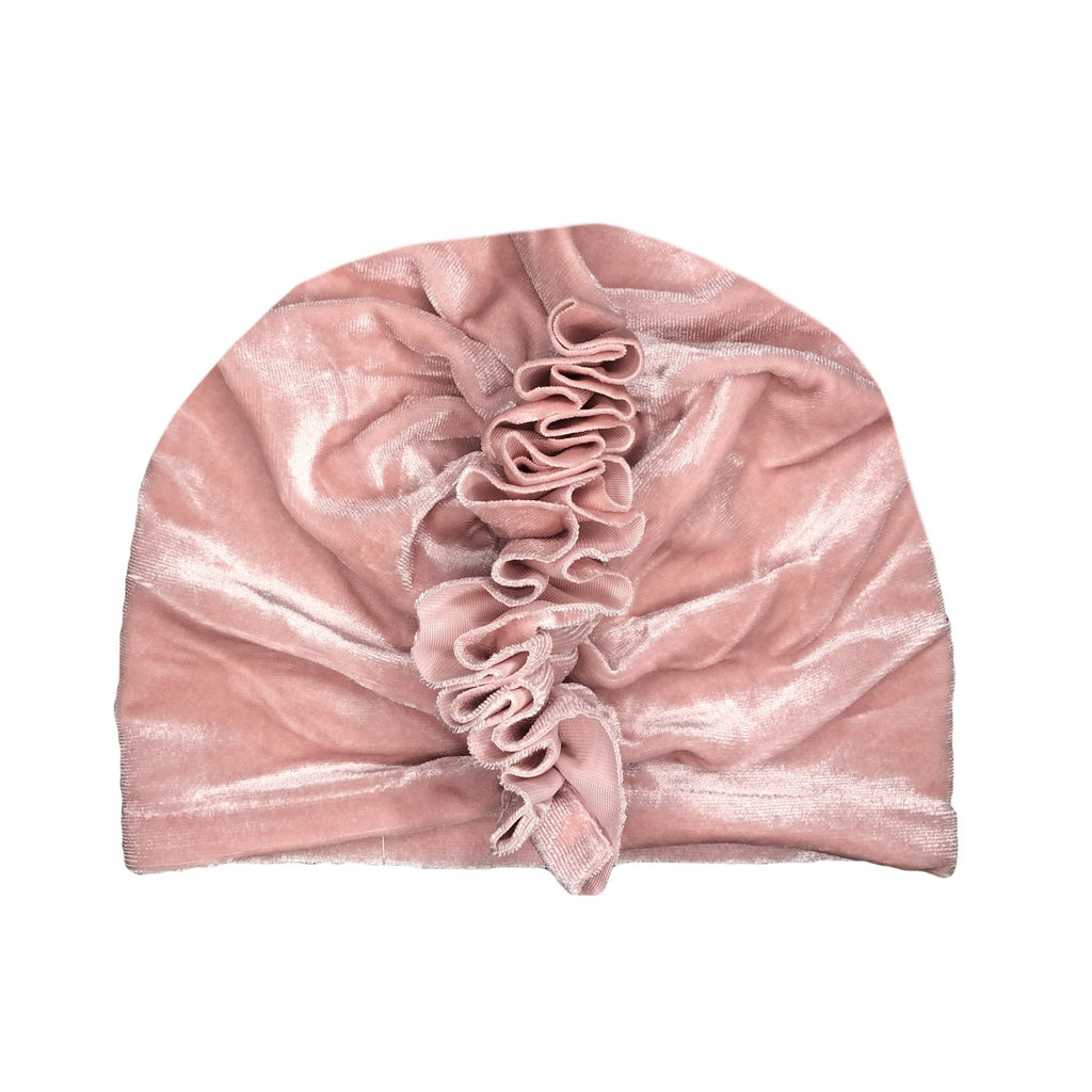 Velvet Ruffle Turban - Multiple colours