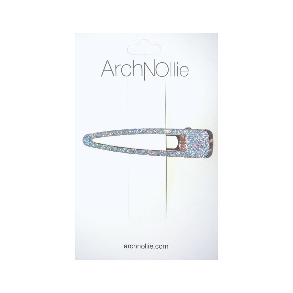 Academy Silver glitter clip