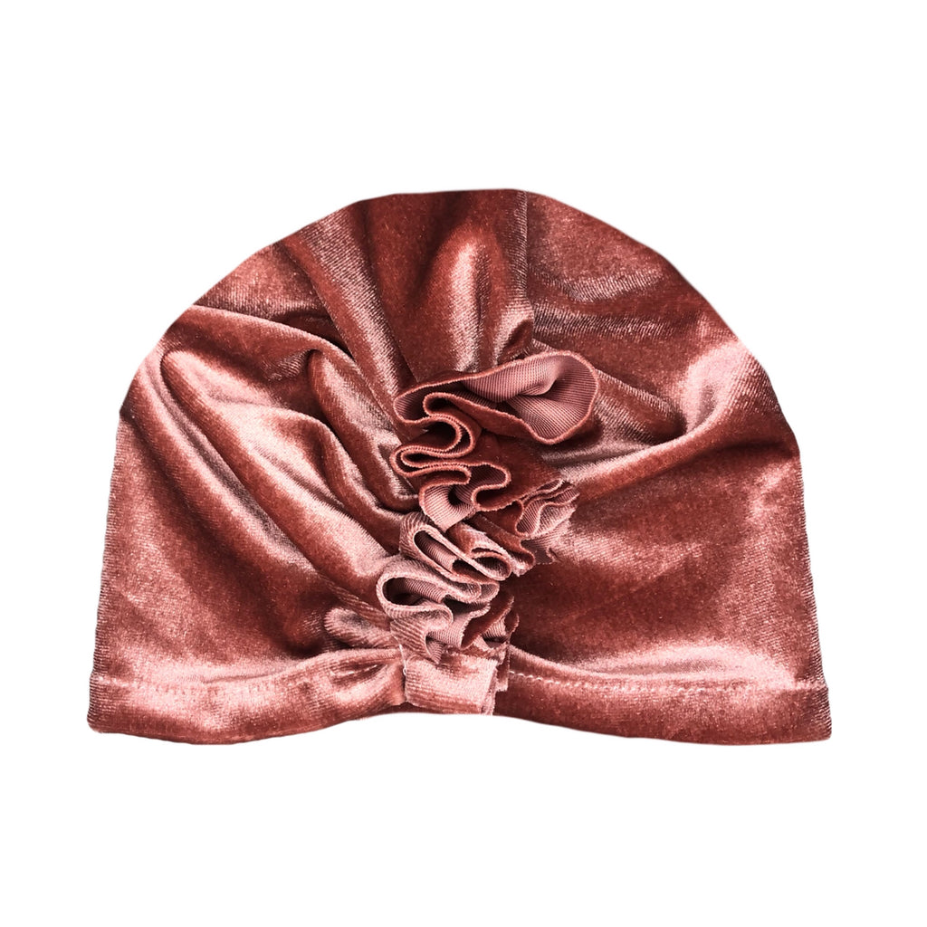 Velvet Ruffle Turban - Multiple colours