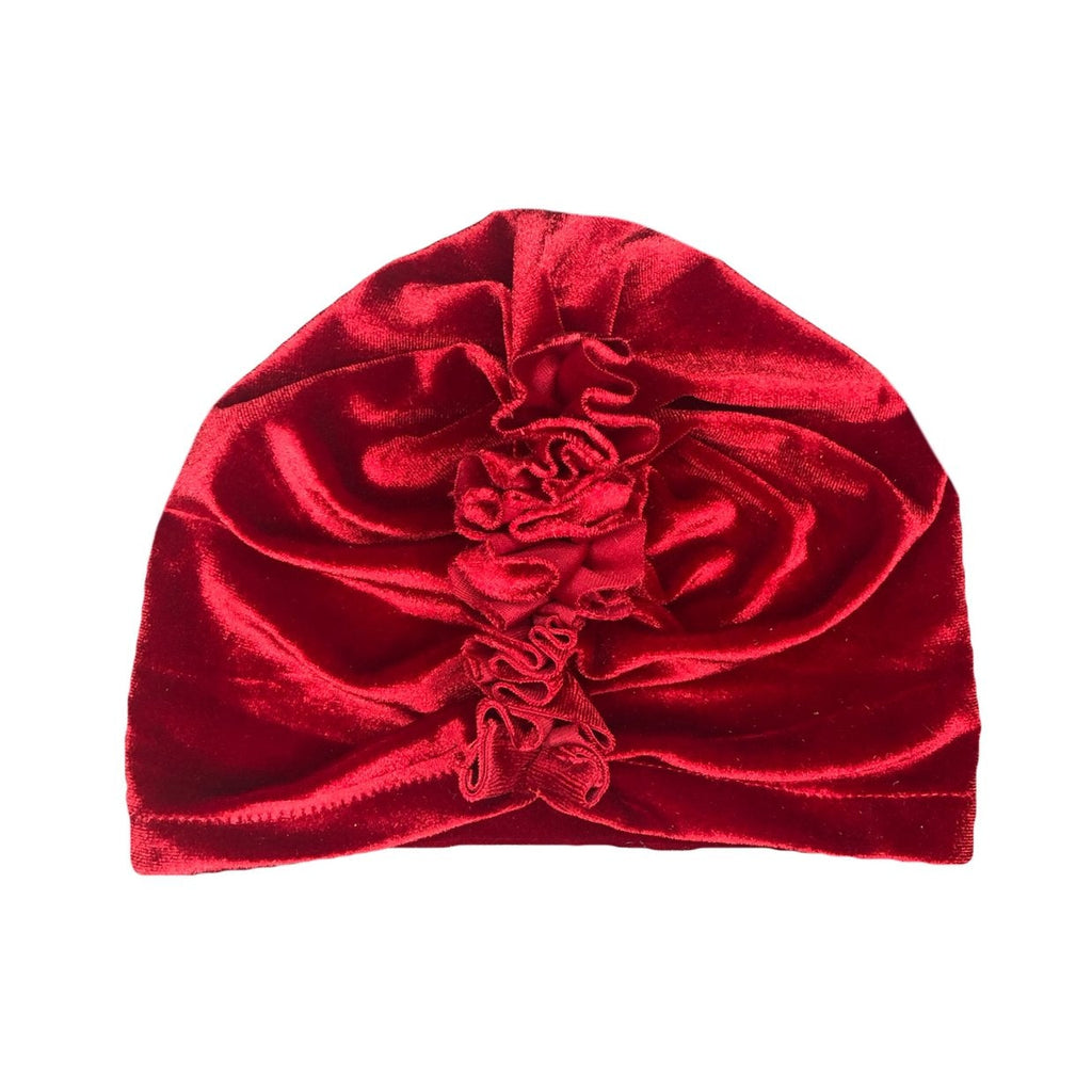 Velvet Ruffle Turban - Multiple colours