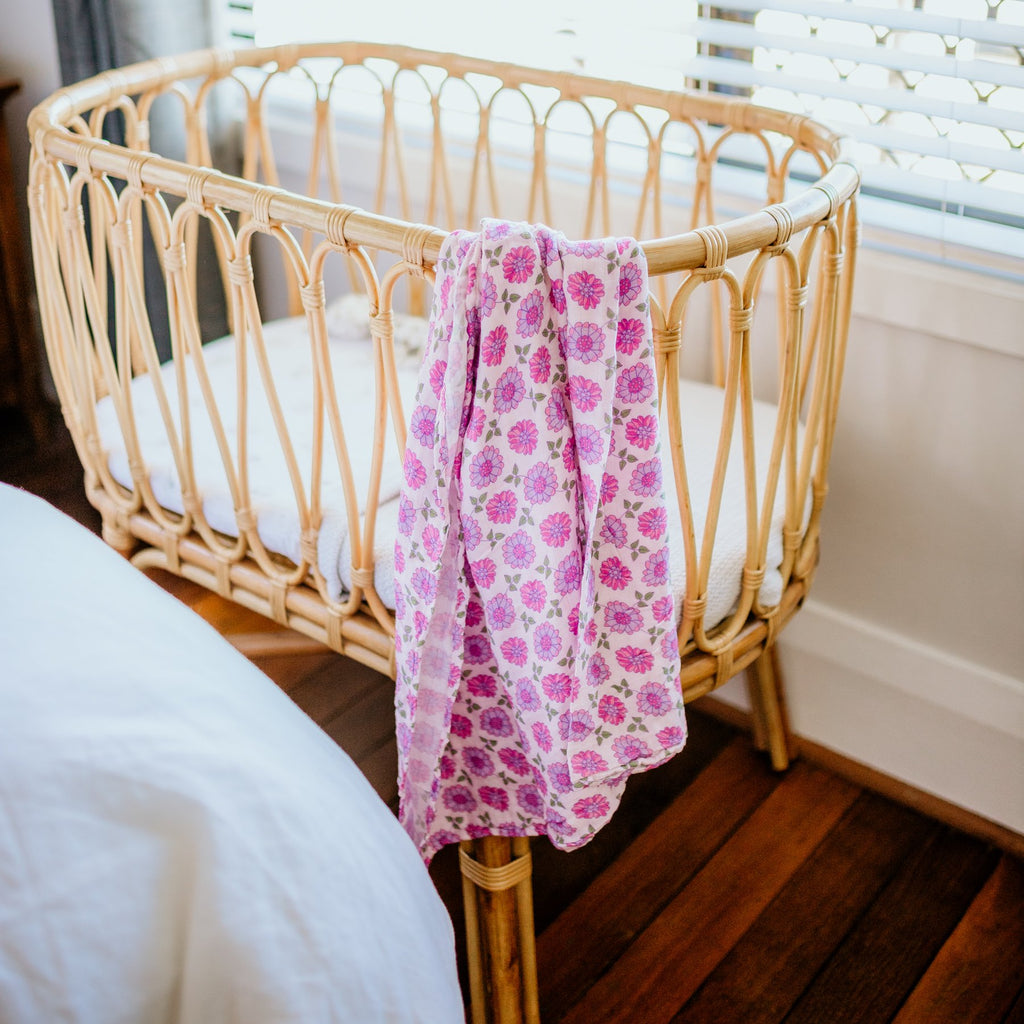 August Retro Organic Cotton Swaddle