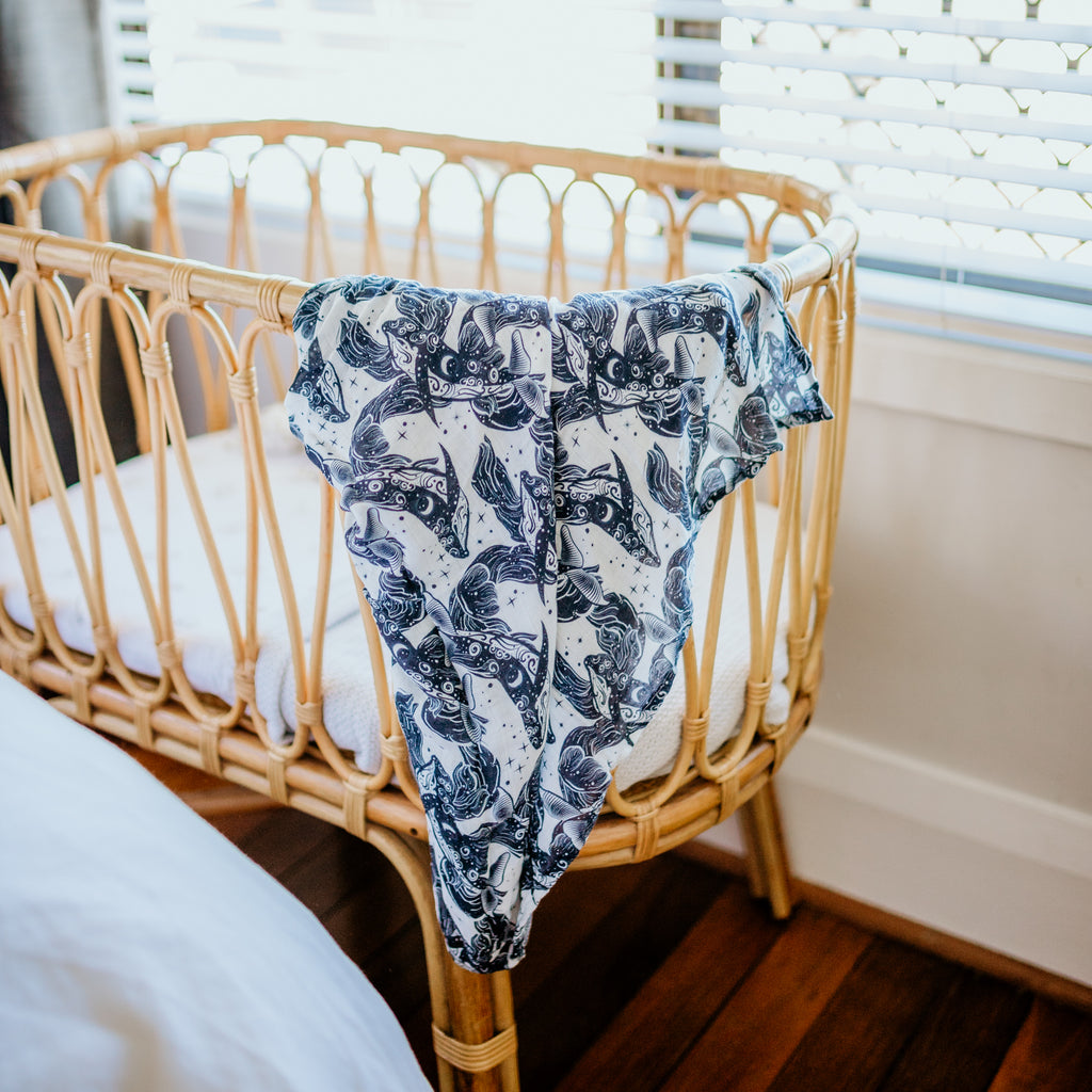 Whale Organic Cotton Swaddle