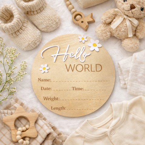 Hello World Milestone Disk - Daisy Garden