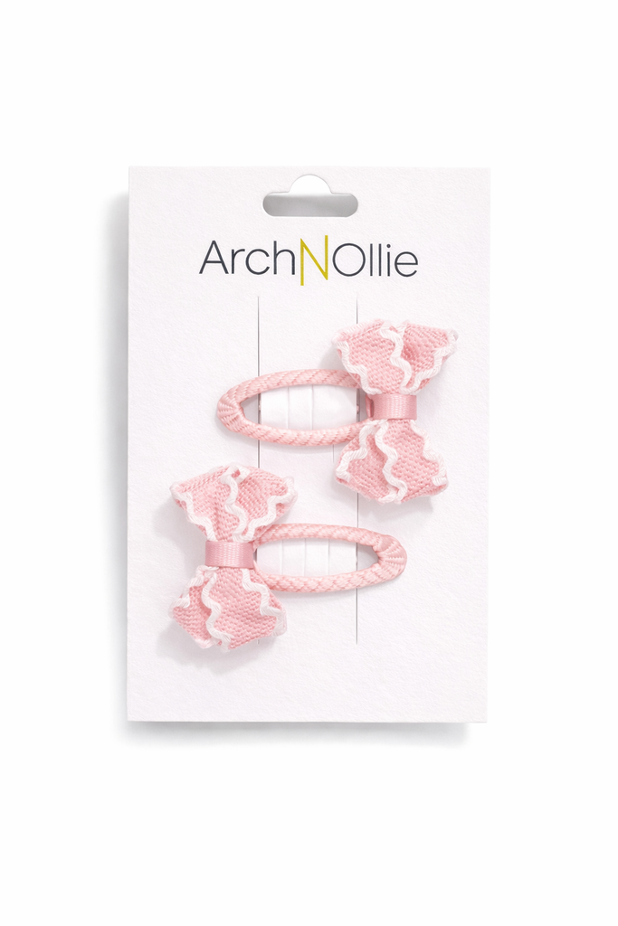 Mini Ric Rac Snap Clip - Pink