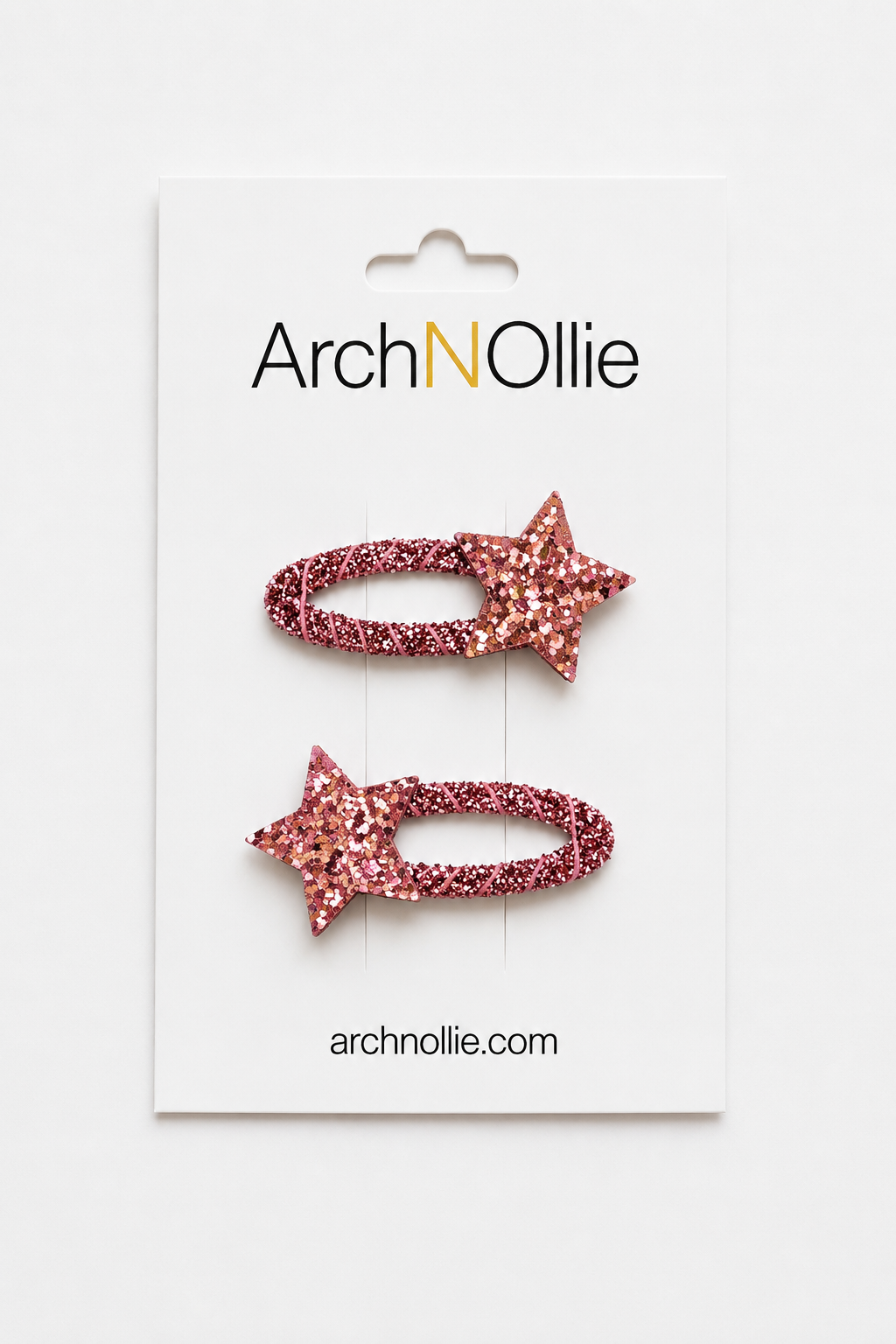Mini Glitter Stars - 2 Set Red