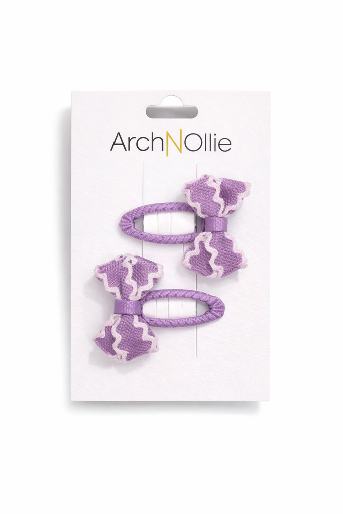 Mini Ric Rac Snap Clip - Lavender