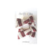 August Linen Garnet Stripes - Piggy clips