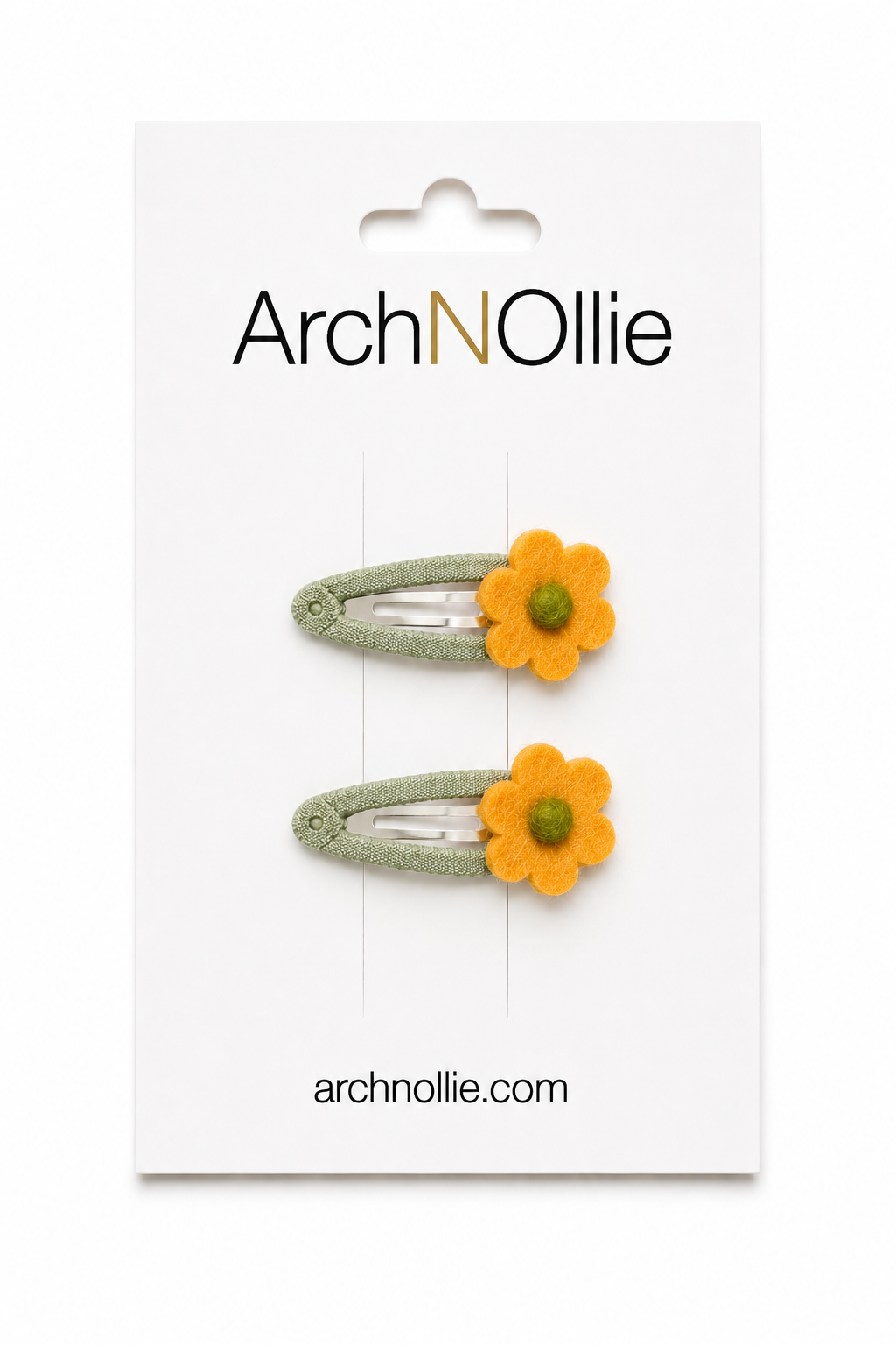 Simple Flower Clip Set - Yellow