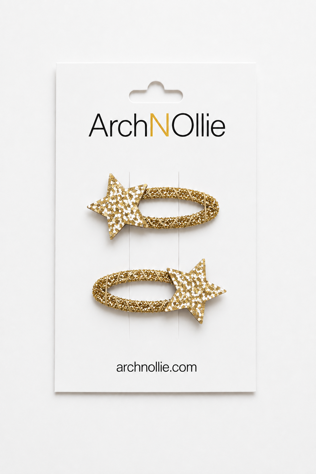 Mini Glitter Stars - 2 Set Gold
