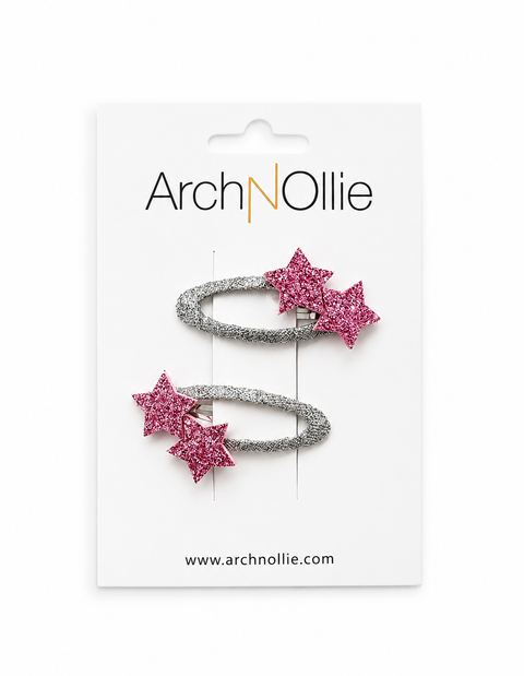 Double Star Snap Set - Pink