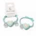 Bobble Bands Heart Bows - Mint