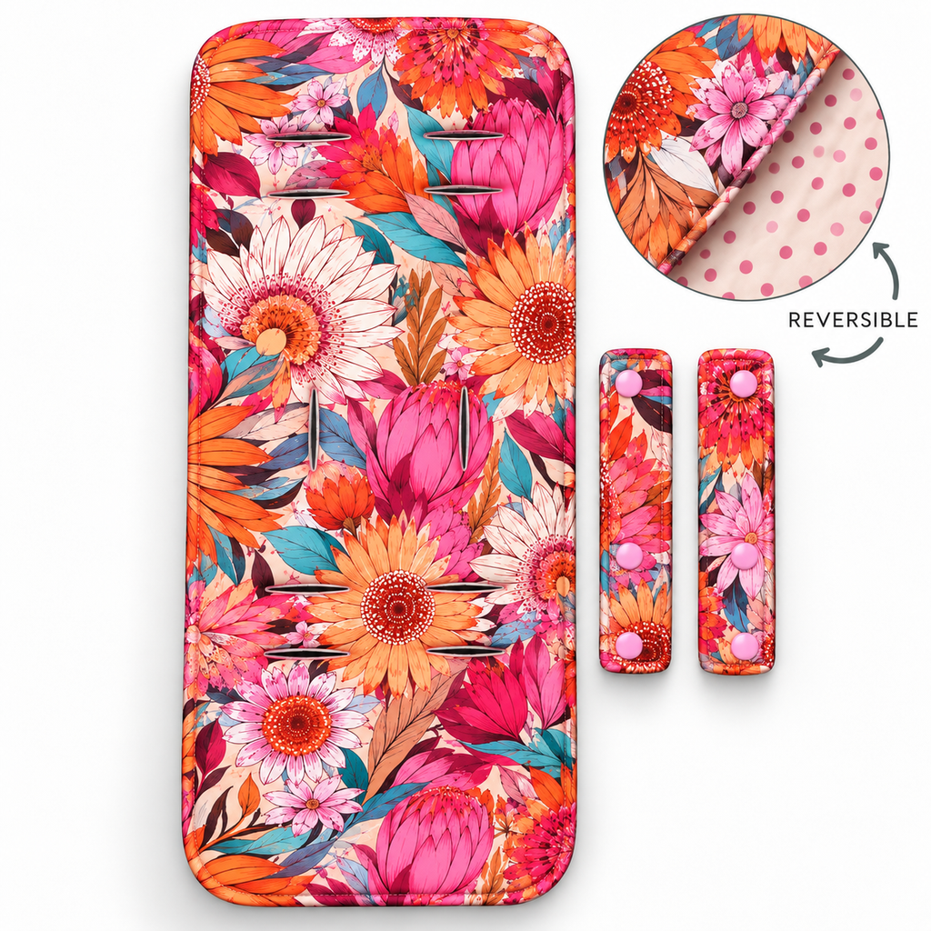 Australian Florals Reversible Pram Liner