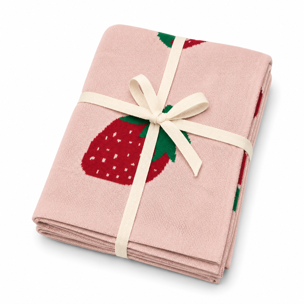 Cotton Baby Blanket - Strawberry
