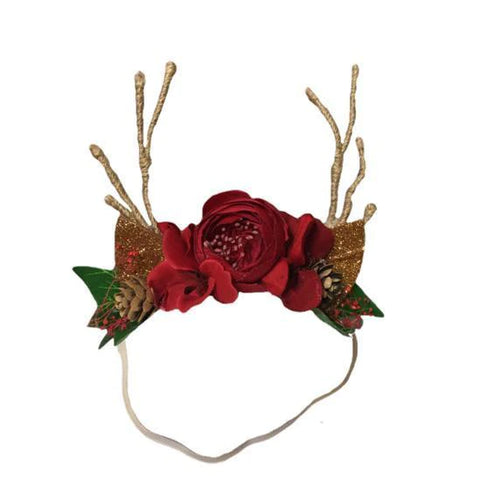 Woodlands - Reindeer Blossom ELASTIC Headband Woodlands Elastic