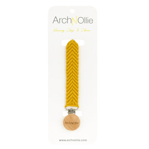 Herringbone Dummy Clip - Mustard
