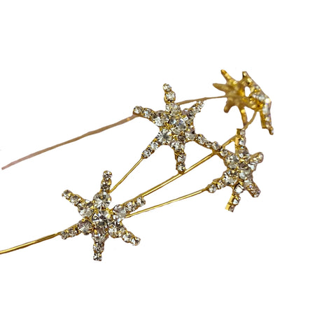Yuletide' Star Christmas Crown Tiara - Two colours