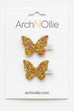 Glitter Butterfly Hair Snaps
