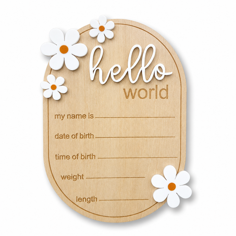 Hello World - Oval Daisy