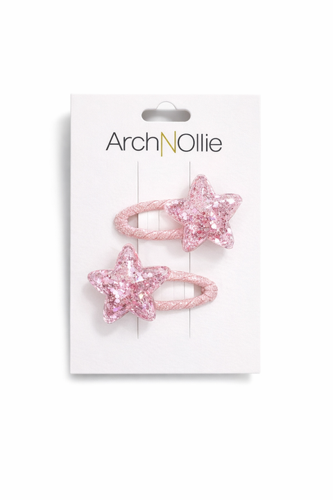 Star Sequin Snaps - Pink