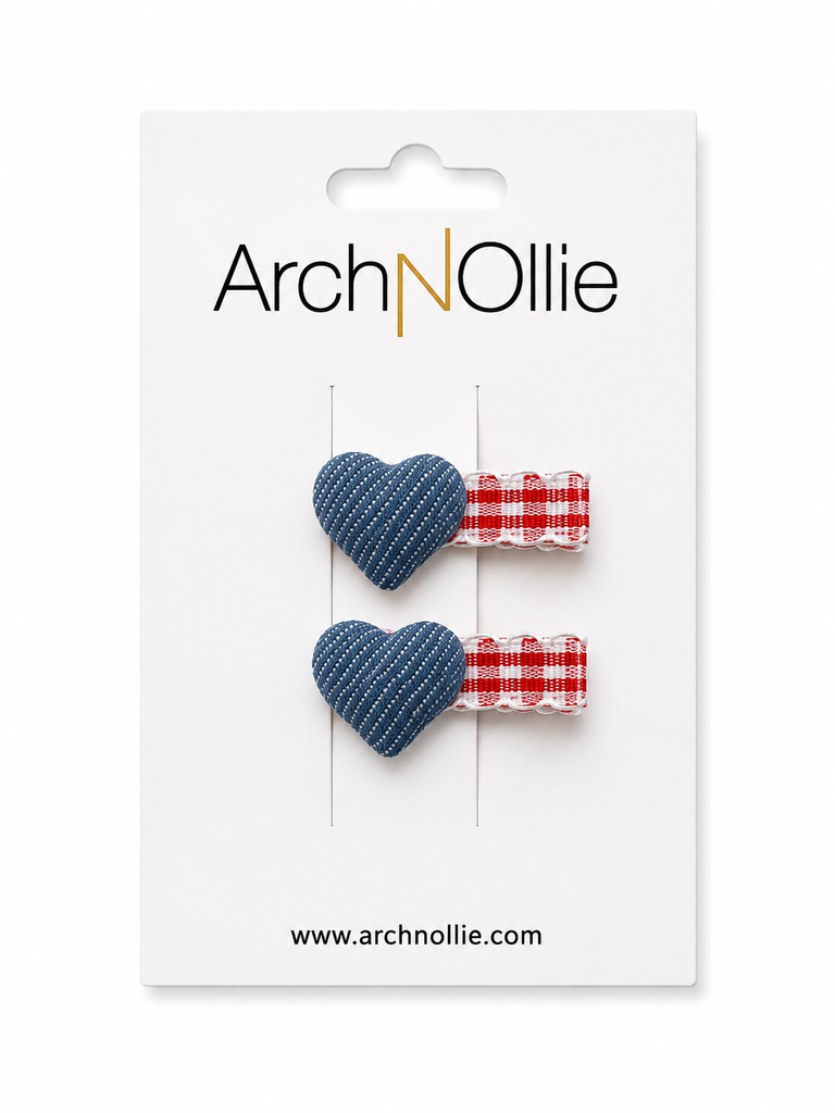 Plaid Heart denim