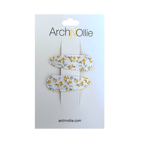 Coco Snaps Twin Pack - Light Yellow Floral