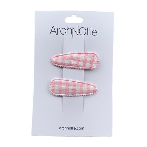Coco Snaps Twin Pack - Pink Gingham