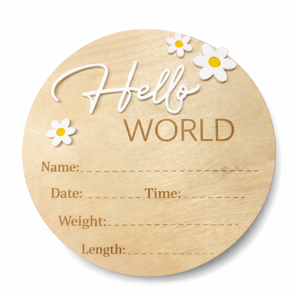 Hello World Milestone Disk - Daisy Garden
