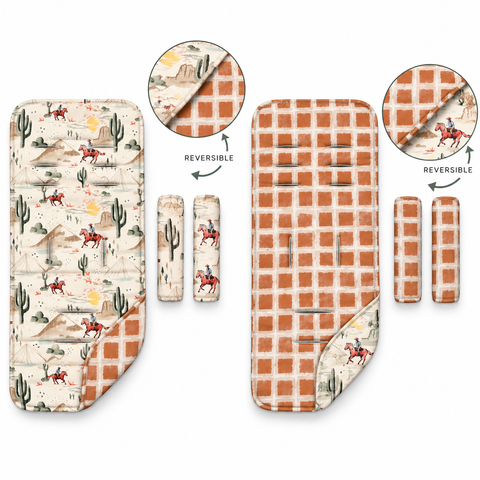 Wild West Reversible Pram Liner