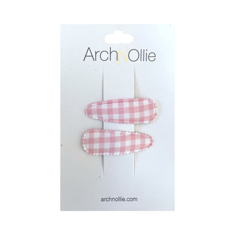 Coco Snaps Twin Pack - Pink Gingham