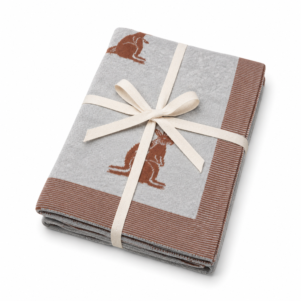 Cotton Baby Blanket - Kangaroo