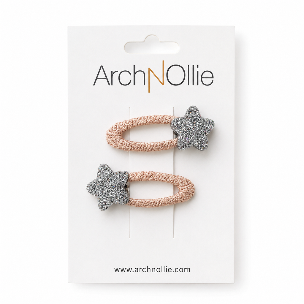 Single Star 2 Clip Set - Grey