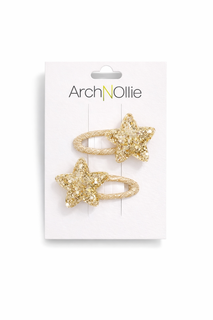 Star Sequin Snaps - Gold