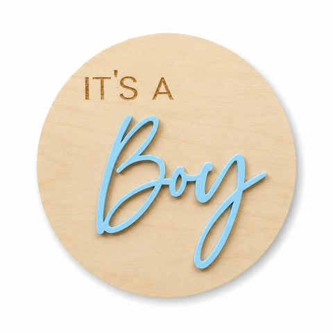 It's a Boy - Blue Milestone Disc Sml