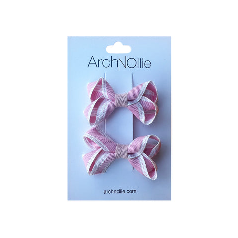 Preppy Pink Twin Clips