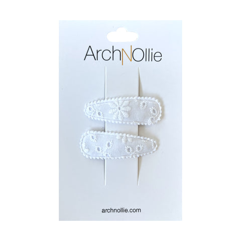 Broderie Anglaise Twin Pack - White