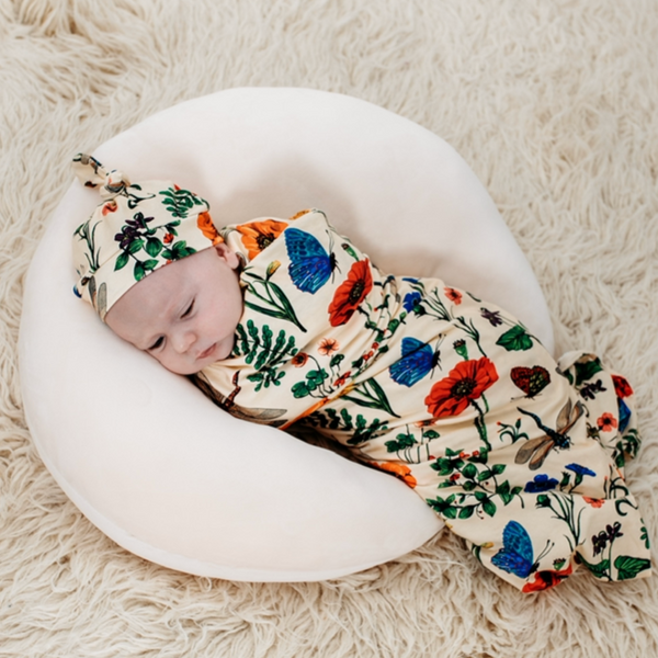 Vintage Insect Gift Set Jersey Swaddle with accessories